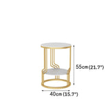 Gold/ White/Black Small Marble Coffee Table For Living Room And Office