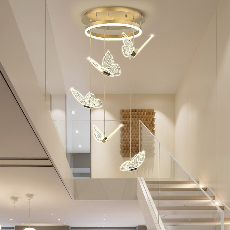 Camogli | Beautiful LED Chandelier with Hanging Butterflies