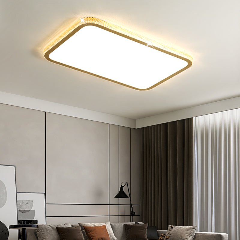 Rectangle Crystal LED Ceiling Light For Bedroom, Living Room, Dining Room