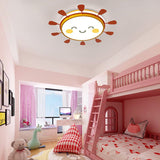 Creative Round LED Smile Sun Ceiling Lamp for Kids Room, Bedroom