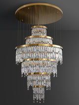 Sospel | Aristocratic Gold Ring Large Crystal Chandelier