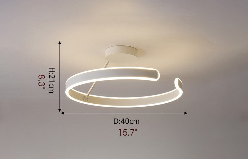 Modern LED Chandelier in the Shape of Ring for Bedroom, Living Room