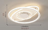 Oval Minimalist Acrylic LED Ceiling Light For Living Room, Bedroom