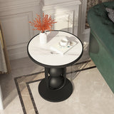 Gold/Black/White Round Coffee Table For Luxury Living Room