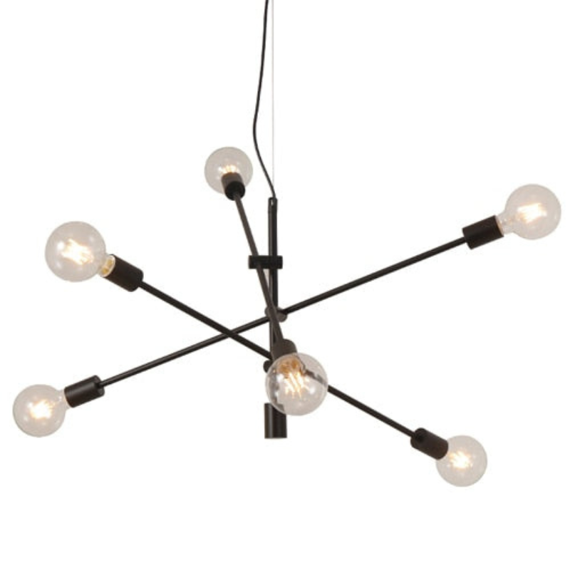 Modern Angled Multi-Bulb Pendant Light Fixture