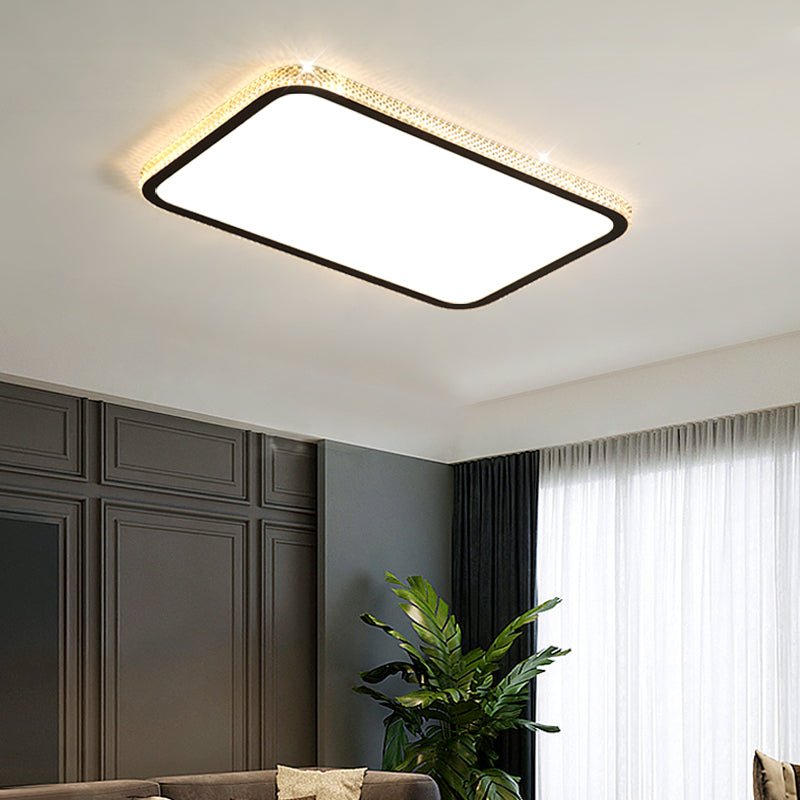 Rectangle Crystal LED Ceiling Light For Bedroom, Living Room, Dining Room