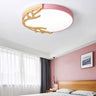 Modern LED Ceiling Lamp Surface with Wood for Kids Room, Living Room