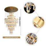 Sospel | Aristocratic Gold Ring Large Crystal Chandelier