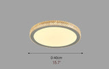 Round Crystal LED Ceiling Light For Bedroom, Living Room, Dining Room