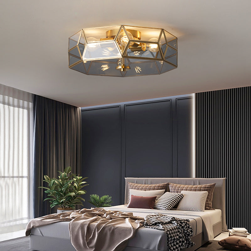 Modern LED Copper Ceiling Lamp for Bedroom, Dining Room, Room Lamp