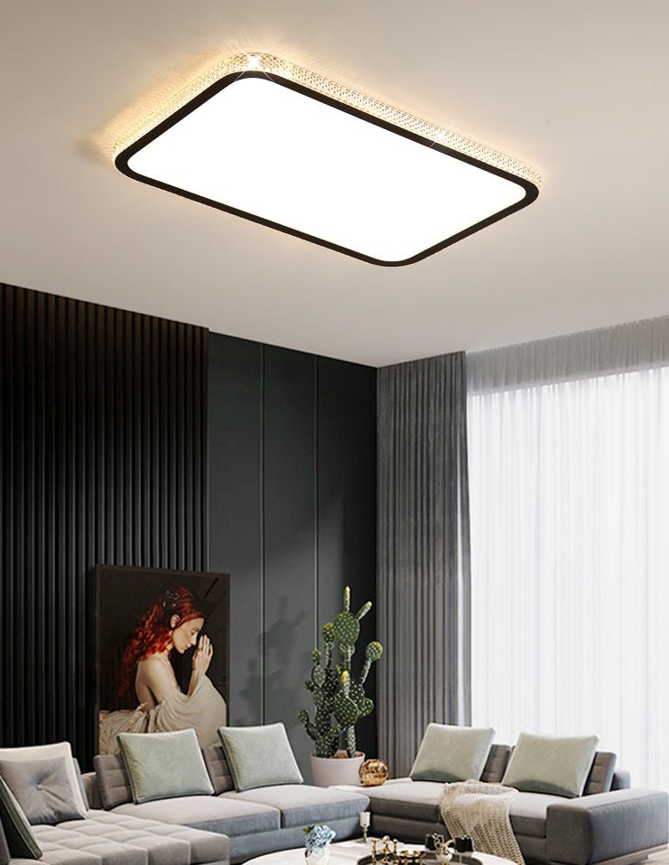 Rectangle Crystal LED Ceiling Light For Bedroom, Living Room, Dining Room