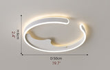 Modern LED Chandelier in the Shape of Ring for Bedroom, Living Room