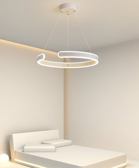 Modern LED Chandelier in the Shape of Ring for Bedroom, Living Room