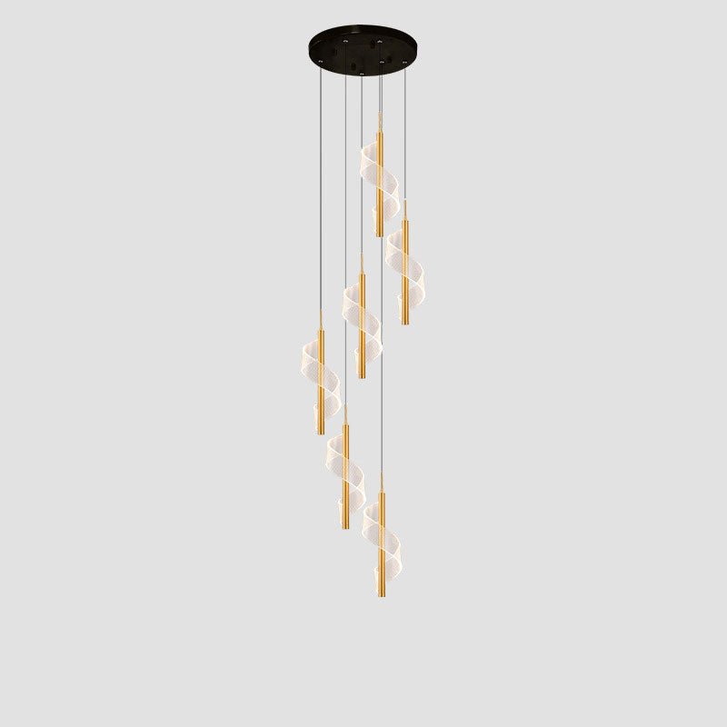 Bonassola | Exceptional Long Spiral LED Pendant Chandelier