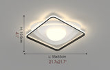 Square Creative Acrylic LED Ceiling Light For Bedroom, Living Room