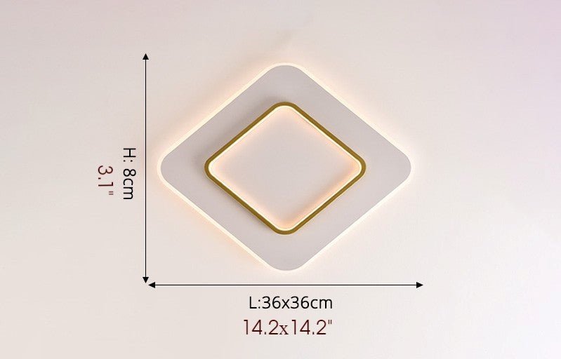 Square LED Celling Light for Living Room, Study, Bedroom, Wardrobe