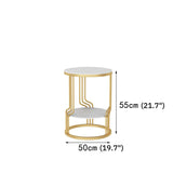 Gold/ White/Black Small Marble Coffee Table For Living Room And Office