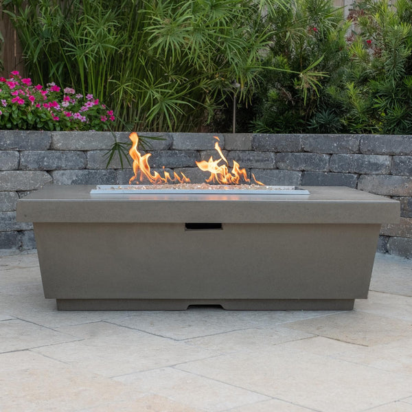 American Fyre Designs Contempo Rectangle Fire Table Natural Gas