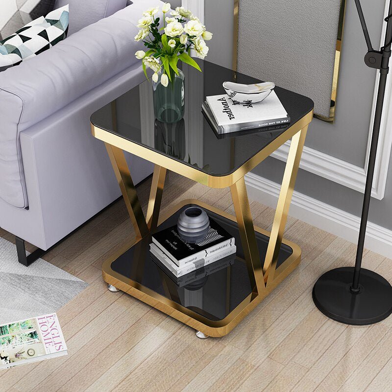 White/Gold/Black Small Modern Nordic Coffee Table For Bedside And Office