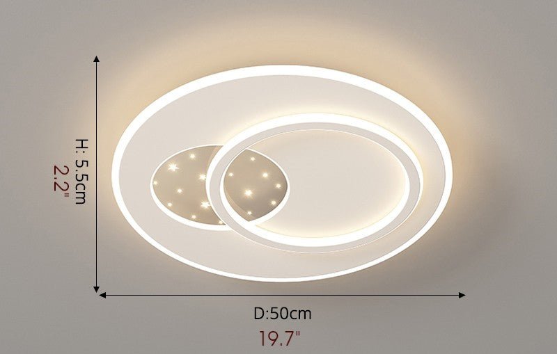 Round Minimalist Acrylic LED Ceiling Light For Living Room, Bedroom