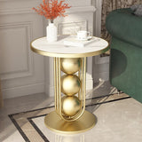 Gold/Black/White Round Coffee Table For Luxury Living Room