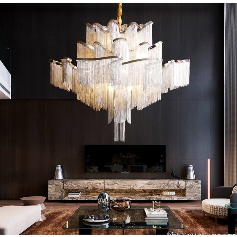 Point Design Singapore Luxury Chain Tassel Chandelier