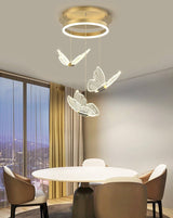 Camogli | Beautiful LED Chandelier with Hanging Butterflies