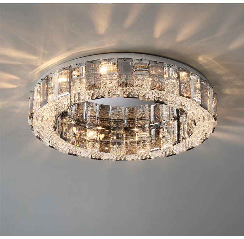 Loano | Modern Gorgeous Drum Ceiling Crystal Chandelier