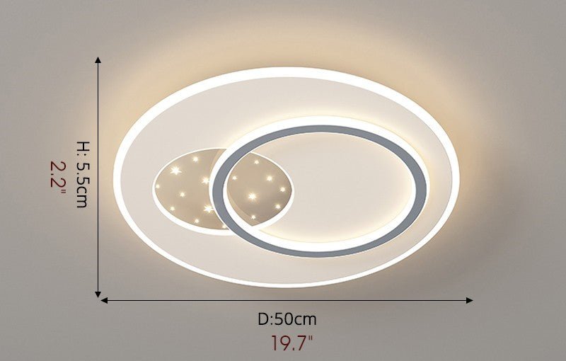 Round Minimalist Acrylic LED Ceiling Light For Living Room, Bedroom