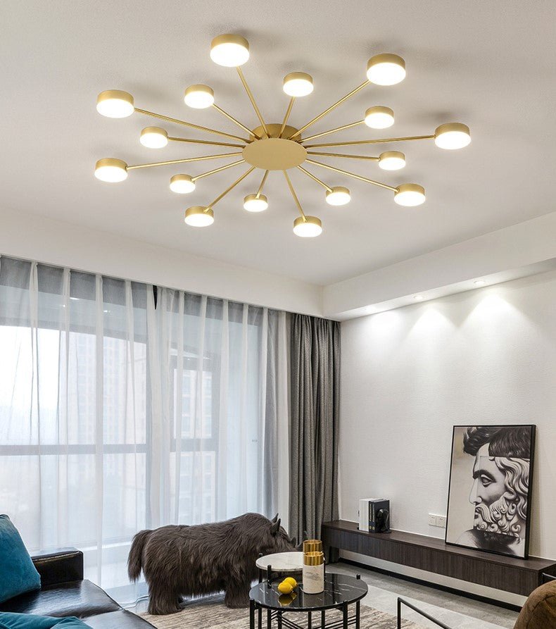 Cruciform LED Ceiling Chandelier for Living Room, Bedroom, Dining Room