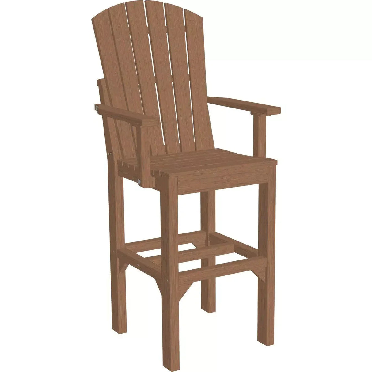 LuxCraft Bar Height Poly Adirondack Arm Chair