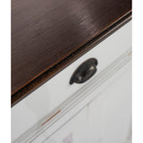 NovaSolo Halifax Accent Buffet with 4 Doors 3 Drawers In White Distress & Deep Brown B192TWD