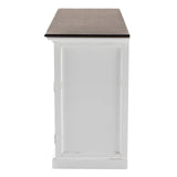 NovaSolo Halifax Accent Buffet with 4 Doors 3 Drawers In White Distress & Deep Brown B192TWD