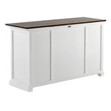 NovaSolo Halifax Accent Buffet with 4 Doors 3 Drawers In White Distress & Deep Brown B192TWD