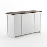 NovaSolo Halifax Accent Buffet with 4 Doors 3 Drawers In White Distress & Deep Brown B192TWD