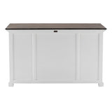 NovaSolo Halifax Accent Buffet with 4 Doors 3 Drawers In White Distress & Deep Brown B192TWD