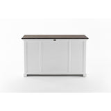 NovaSolo Halifax Accent Buffet with 4 Doors 3 Drawers In White Distress & Deep Brown B192TWD