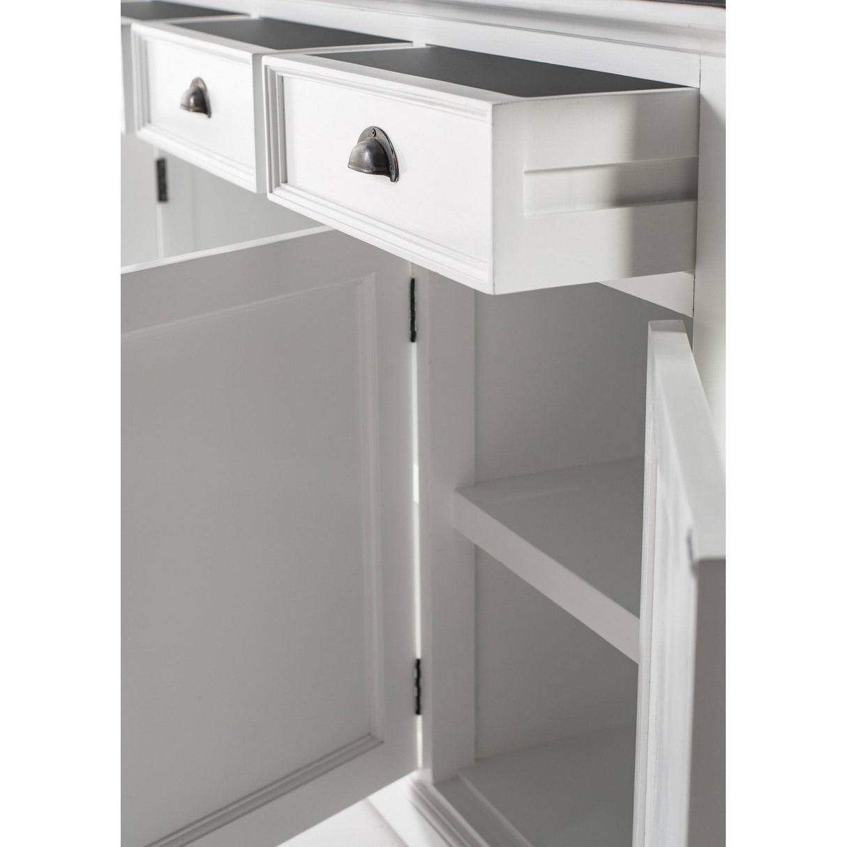 NovaSolo Halifax Contrast Buffet In Classic White & Black B194CT