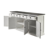 NovaSolo Halifax Contrast Buffet In Classic White & Black B194CT