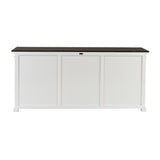 NovaSolo Halifax Contrast Buffet with 6 Glass Doors In Classic White & Black B195CT