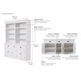 NovaSolo Halifax Hutch Bookcase 5 Doors 3 Drawers White BCA606