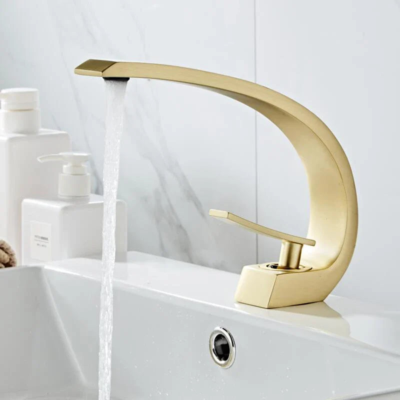 Modern Curved Bathroom Faucet