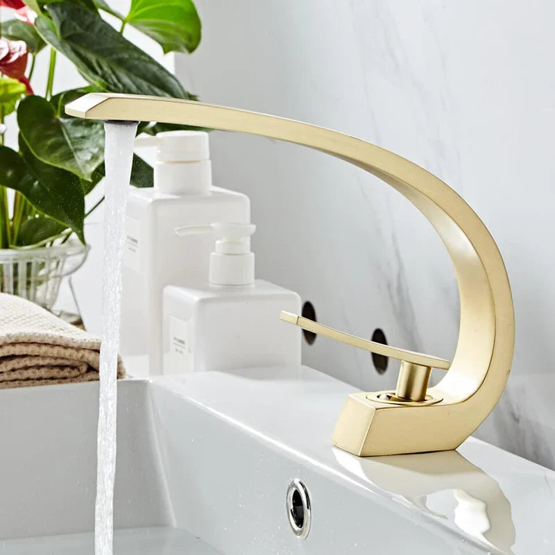 Modern Curved Bathroom Faucet