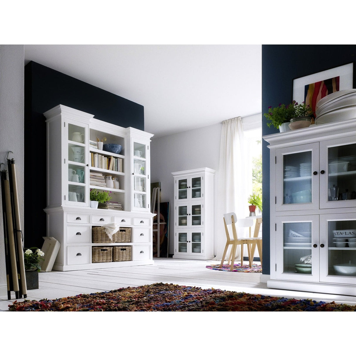 NovaSolo Halifax 3 Level Pantry Storage Cabinet White CA610