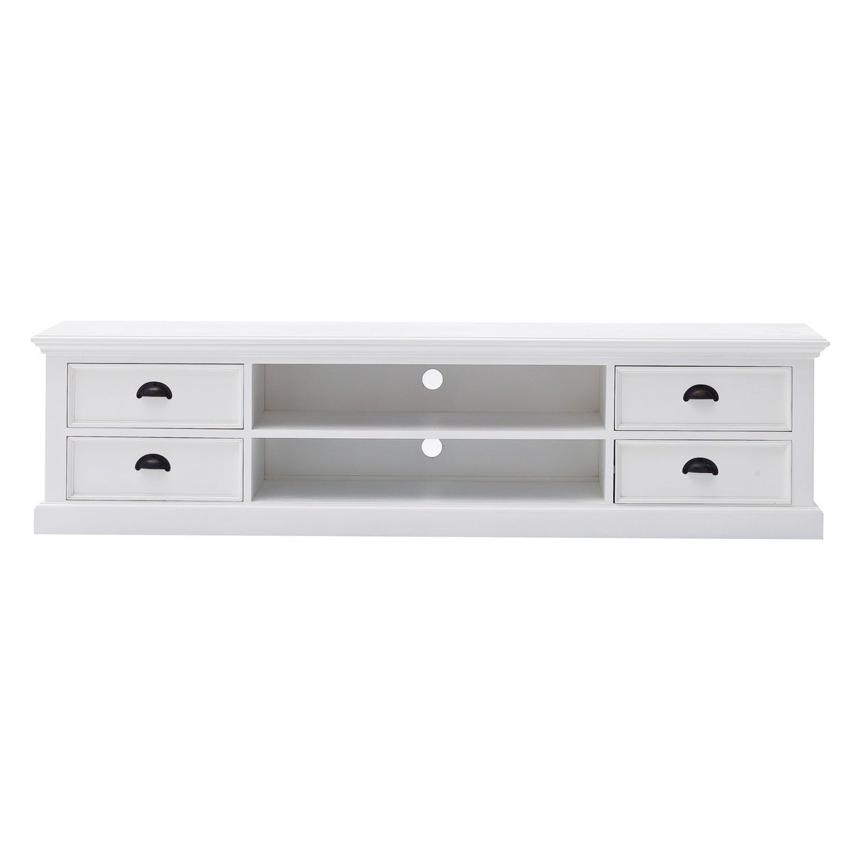 NovaSolo Halifax Large Entertainment Center with 4 Drawers White CA631