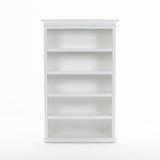 NovaSolo Halifax Bookcase with 5 Shelves in Classic White CA634