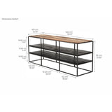 NovaSolo Rustika TV Stand Open Shelving 55" Two-tone CPP 18003