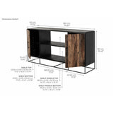 NovaSolo Rustika Sideboard 2 Doors Open Shelving Two-tone CPP 19006