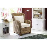 NovaSolo Wickerworks Queen Chair Natural Grey CR42