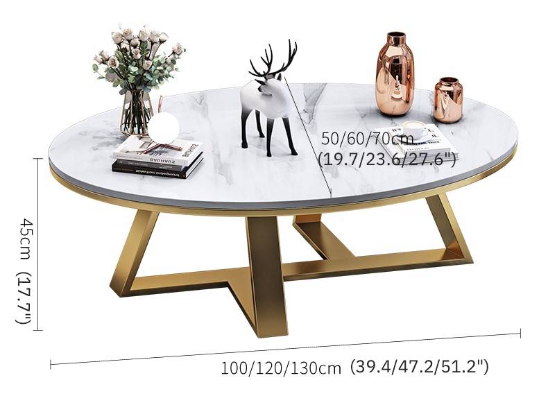 Gold/Black/White/Grey Marble Nordic Coffee Table For Living Room